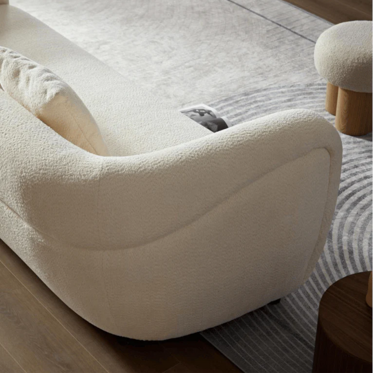 WKS6 white color plush sofa, 88.89* 35.04* 28.74