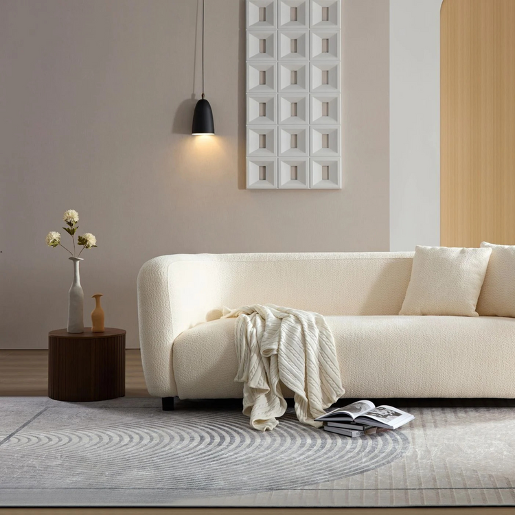 WKS6 white color plush sofa, 88.89* 35.04* 28.74