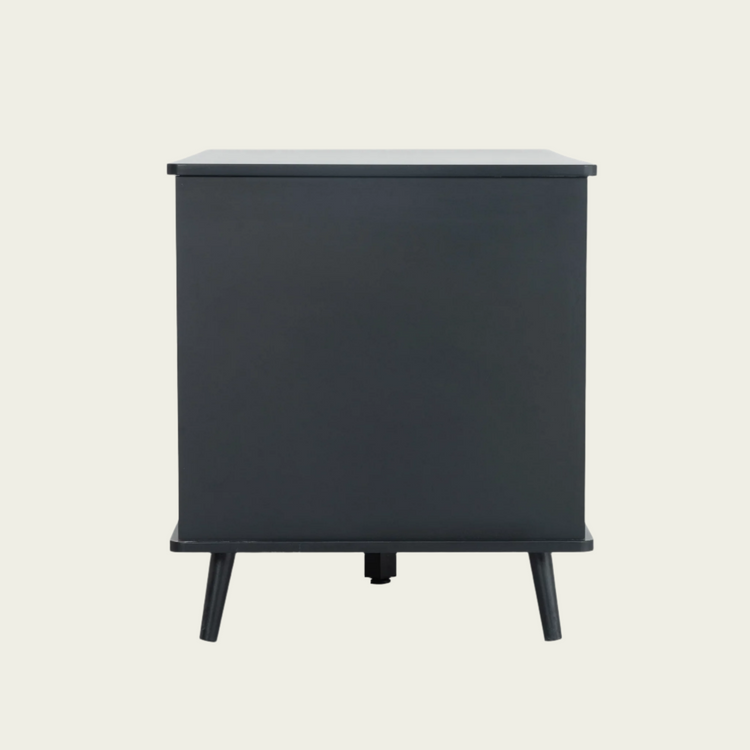 Cat Litter Box Furniture with Hidden Plug, 3 Doors Storage Bench Black and Walnut