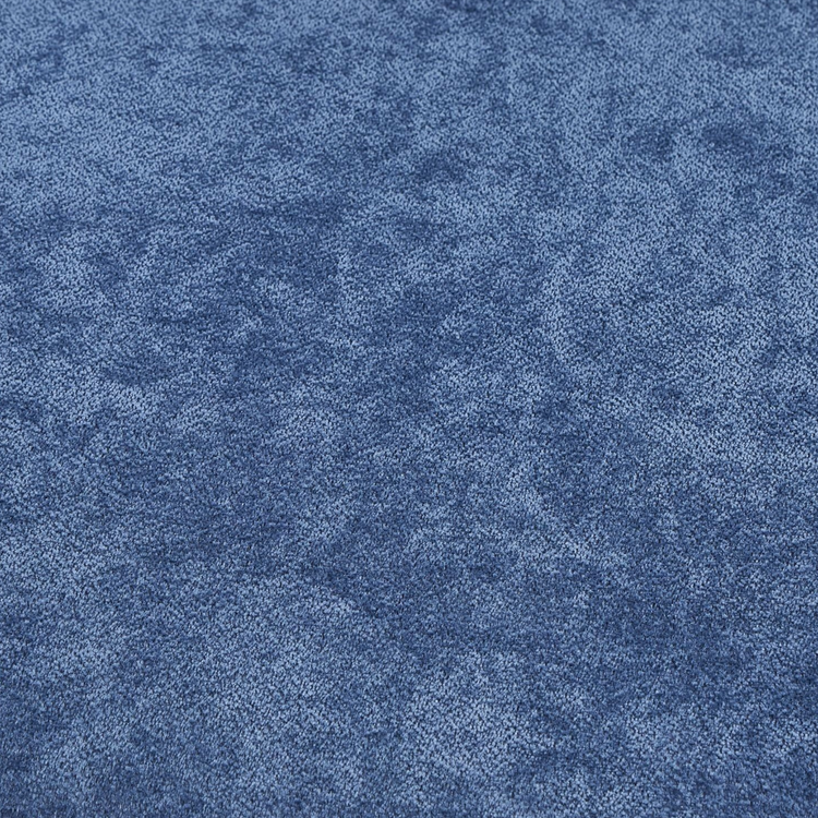 Set of 2 mid century wallnut wood chairs | Curved blue padded seat and backrest