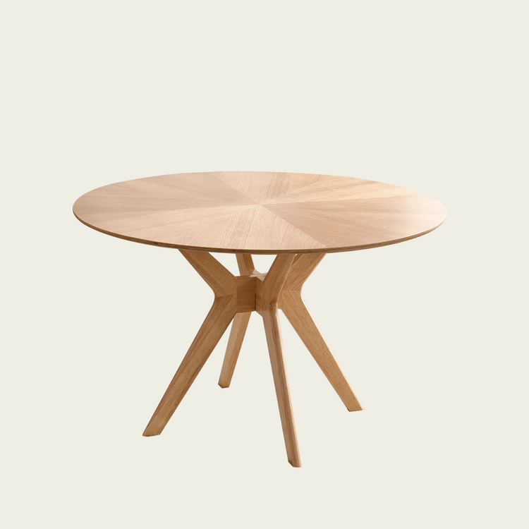 Modern Minimalist Dining Table, Natural, 47.6"x47.6"x30.7",Round