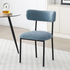 Dining Chairs Set of 2,Round Upholstered Sherpa Fabric Dining Room Chairs with Curved Backrest,Mid-Century Modern Accent Chairs with Black Metal Legs for Dining Room,Living Room,Kitchen