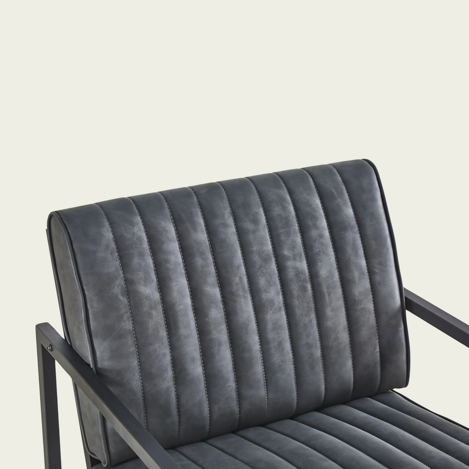 Modern design high quality PU(GREY)+ steel armchair, for Kitchen, Dining, Bedroom, Living Room