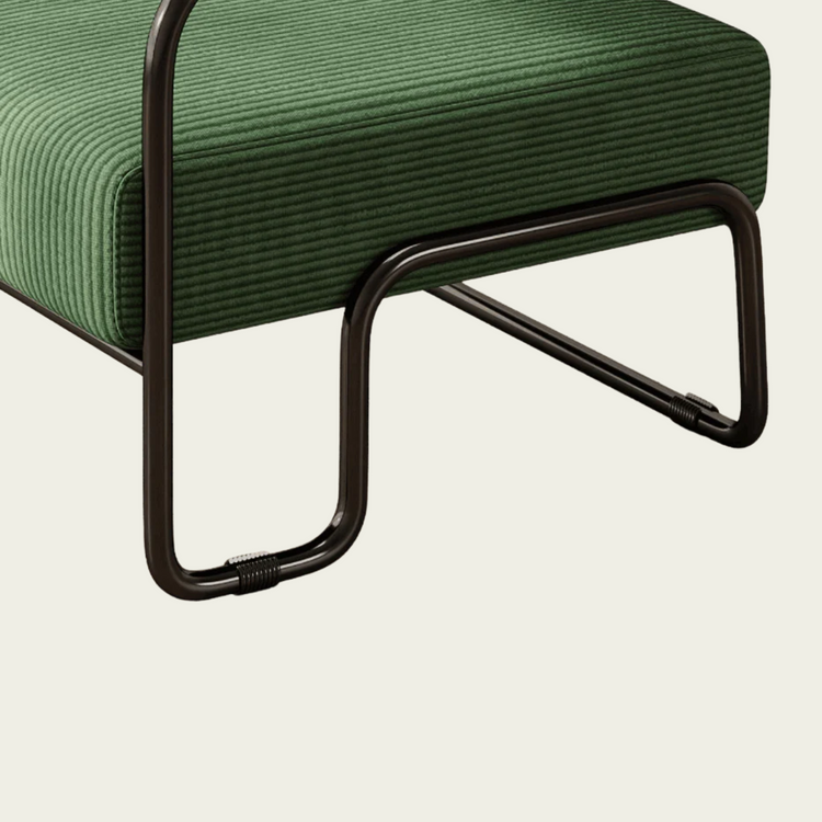 Living room iron sofa chair, lazy individual chair, balcony leisure chair (Color: Green)