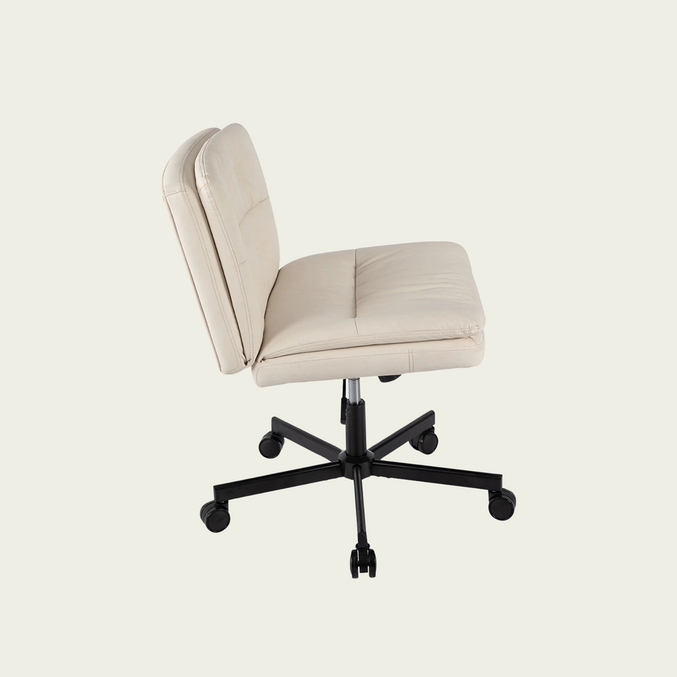 Large Size Swivel Home Office Desk Chair Armless Office Room Chair