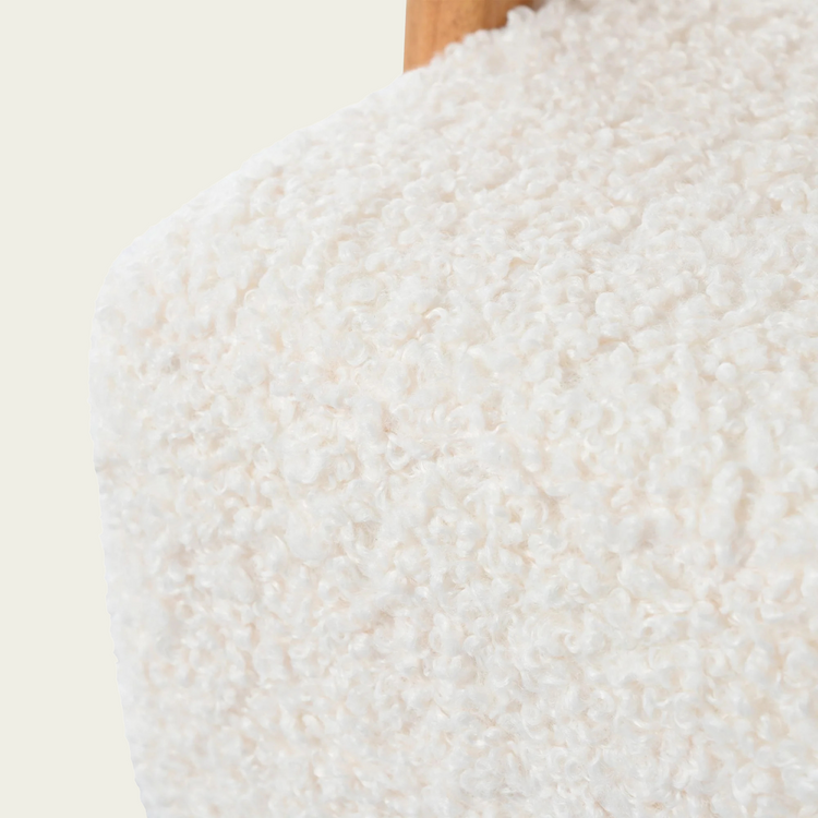 Mid-Century Modern Barrel Accent Chair, Upholstered Kitchen & Dining Room Chairs with Arms, Teddy Velvet Boucle Accent Chairs Side Chairs for Kitchen Living Room Bedroom, White