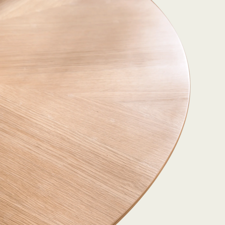 Modern Minimalist Dining Table, Natural, 47.6"x47.6"x30.7",Round