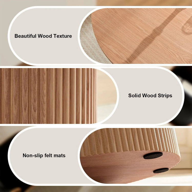 47,24 inch MDF Dining Table for Dining Room Round Dinner Tables Mid-Century Modern Table OAK