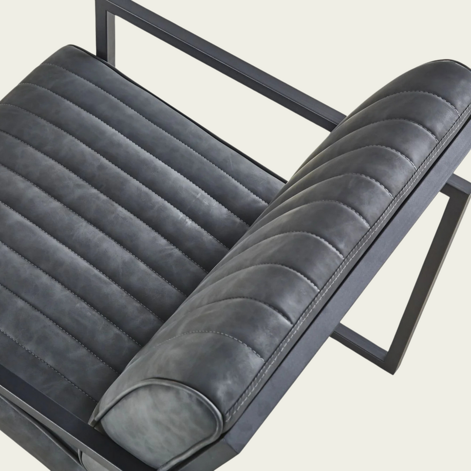 Modern design high quality PU(GREY)+ steel armchair, for Kitchen, Dining, Bedroom, Living Room