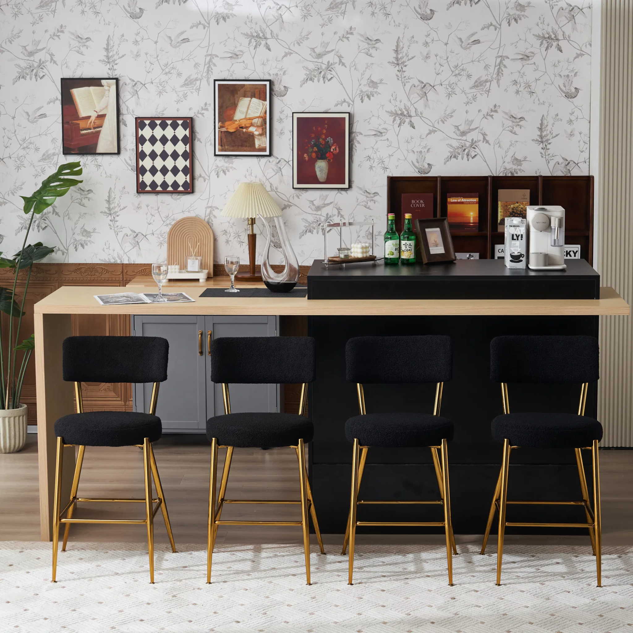 Boucle Bar Stools