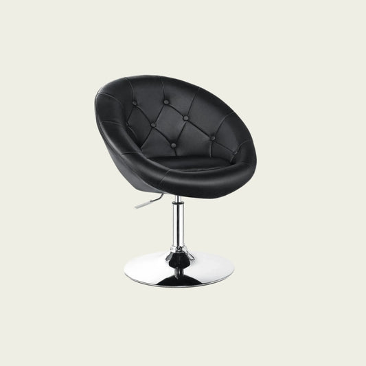 1 Piece Adjustable Modern Swivel Round Tufted Chair