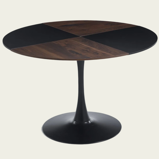 1+4,5pieces dining set, Table metal leg Mid-century Dining Table for 4-6 people With Mdf Table Top, Pedestal Dining Table, End Table Leisure Coffee Table
