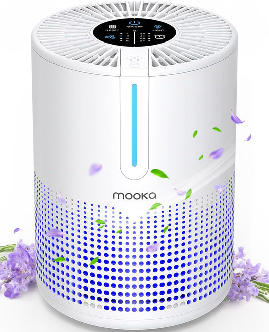 Portable Ozone-Free Air Purifier with H13 HEPA Filter and aromatherapy diffuser