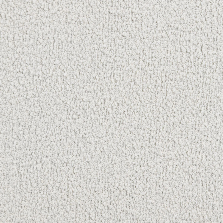 Bulky curved modular sofa | Cream boucle upholstery