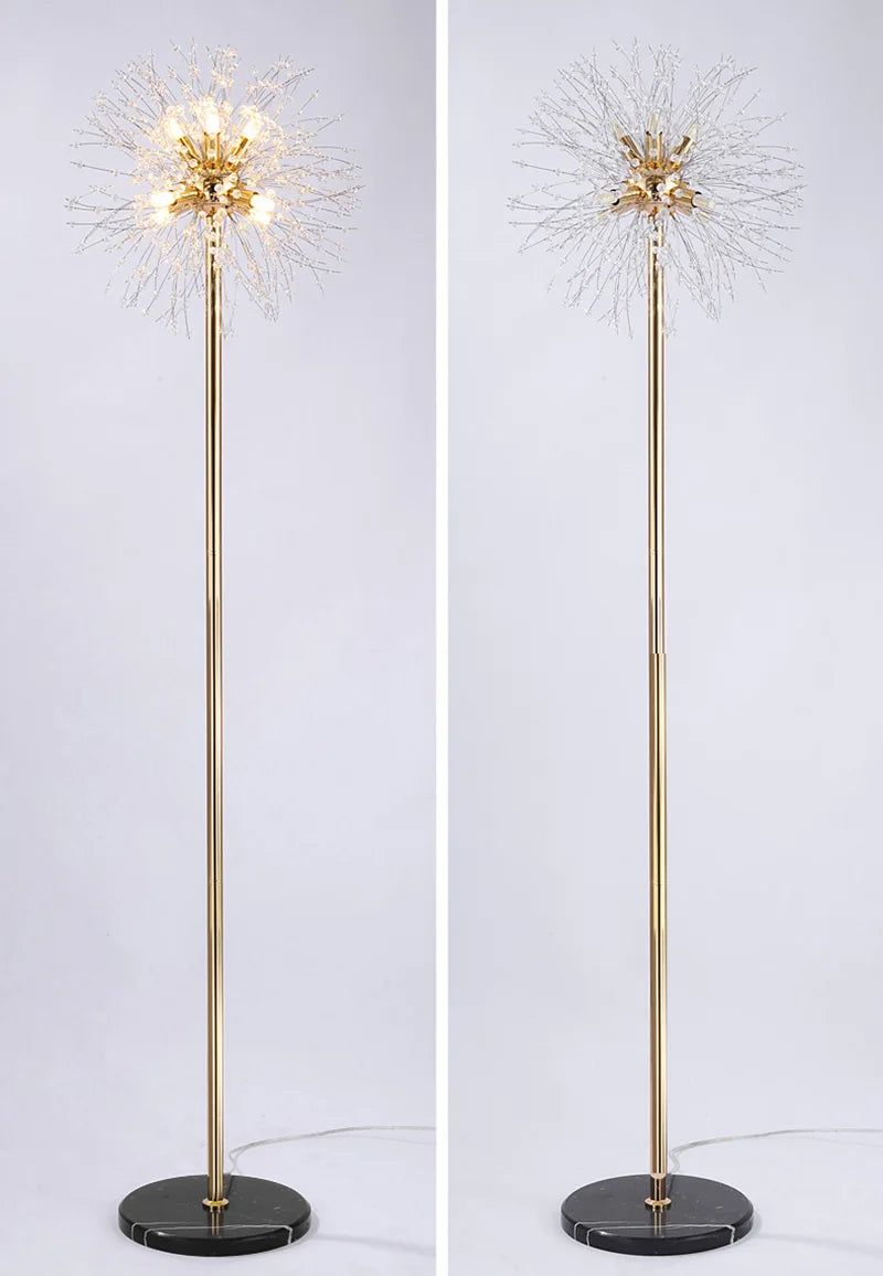 2024 Modern Luxury LED Dandelion Floor Lamp  in Gold