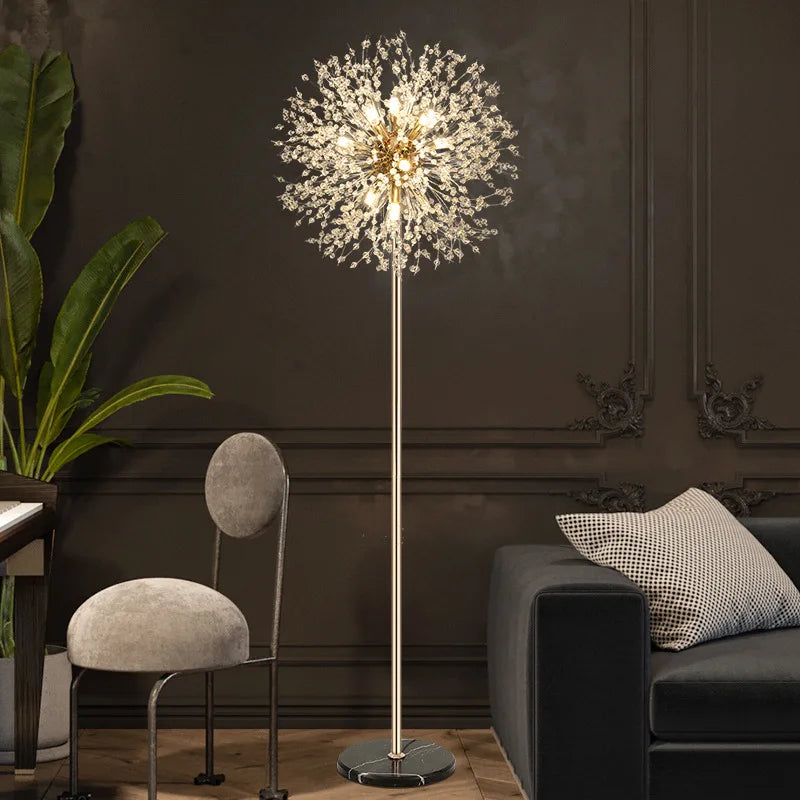 2024 Modern Luxury LED Dandelion Floor Lamp  in Gold