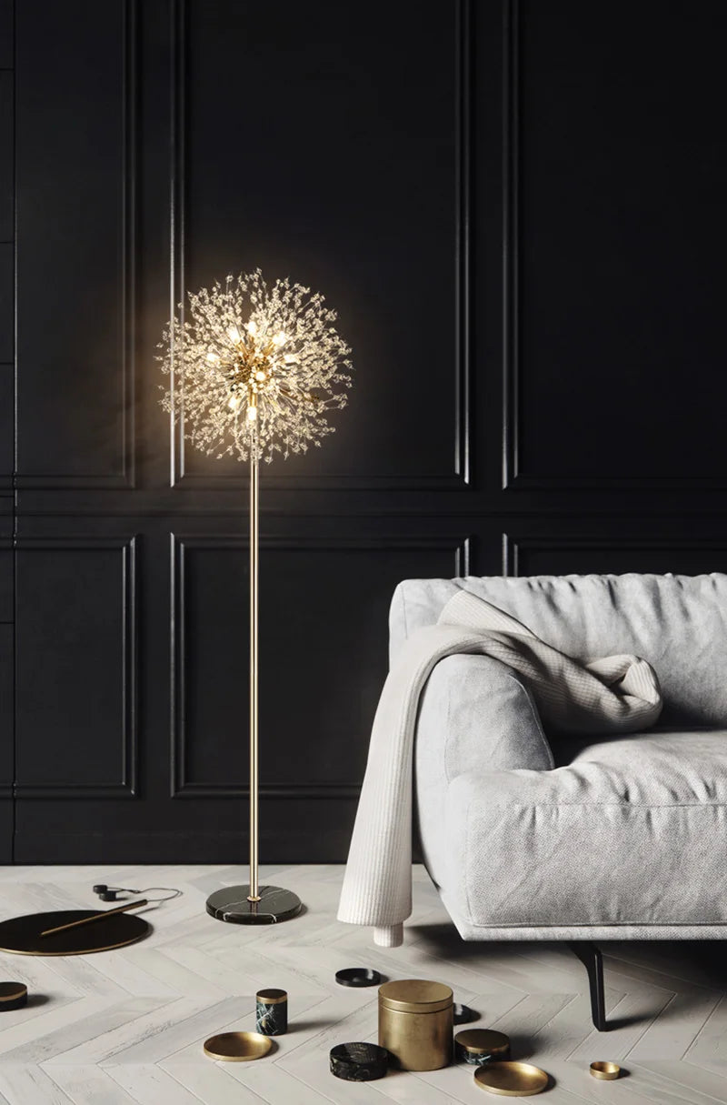 2024 Modern Luxury LED Dandelion Floor Lamp  in Gold