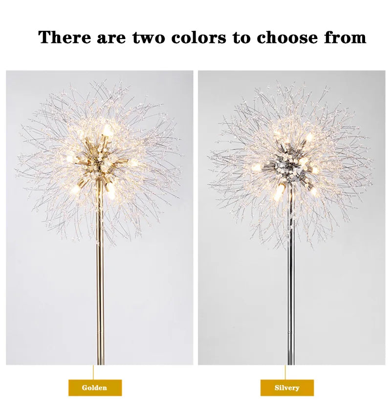 2024 Modern Luxury LED Dandelion Floor Lamp  in Gold