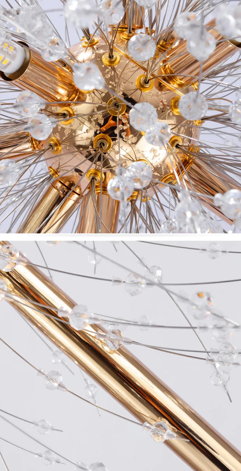 2024 Modern Luxury LED Dandelion Floor Lamp  in Gold