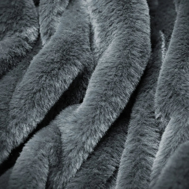 Grey Velvet Throw Blanket