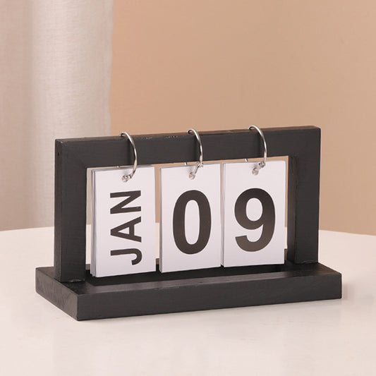 Wood Desk Calendar - Retro Desk Piece