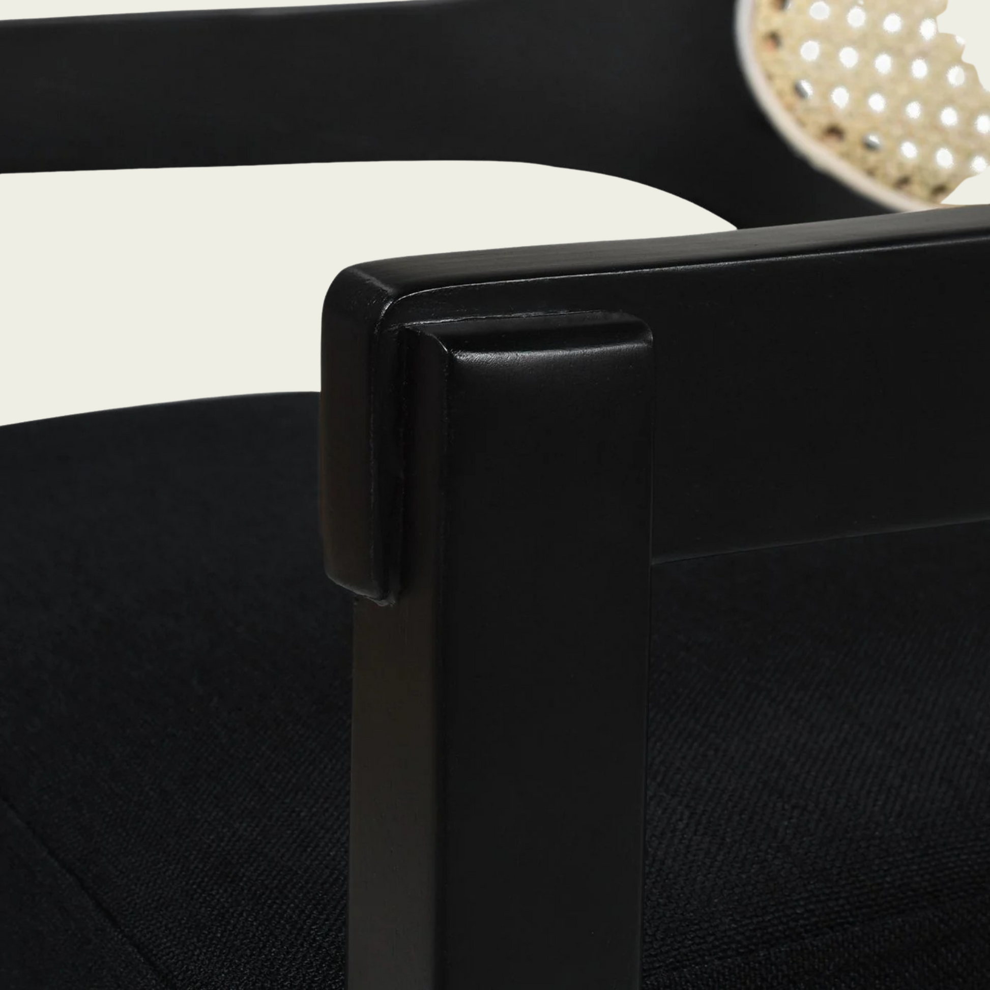 Americana Mid-Century Modern 26" Cane Back Counter Stool, Jet Black Woven