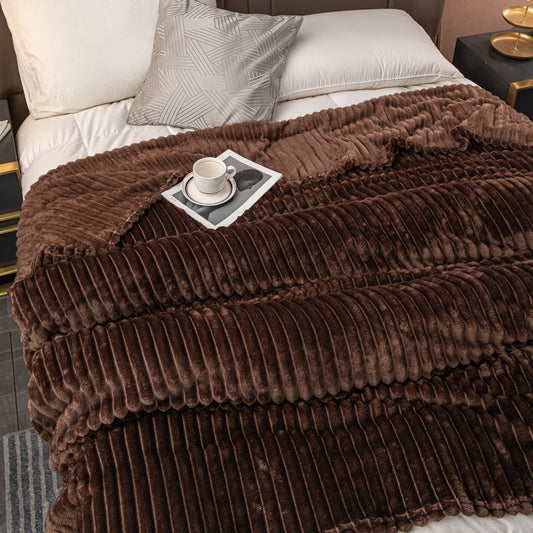 Brown Flannel Throw Blanket