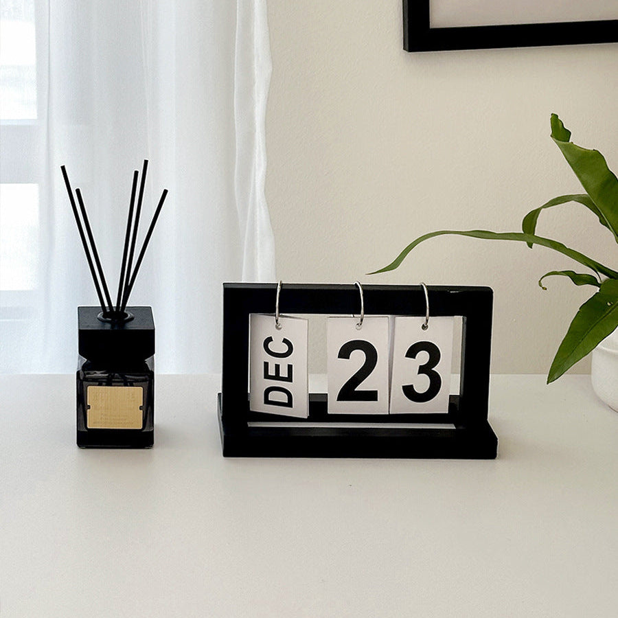 Wood Desk Calendar - Retro Desk Piece