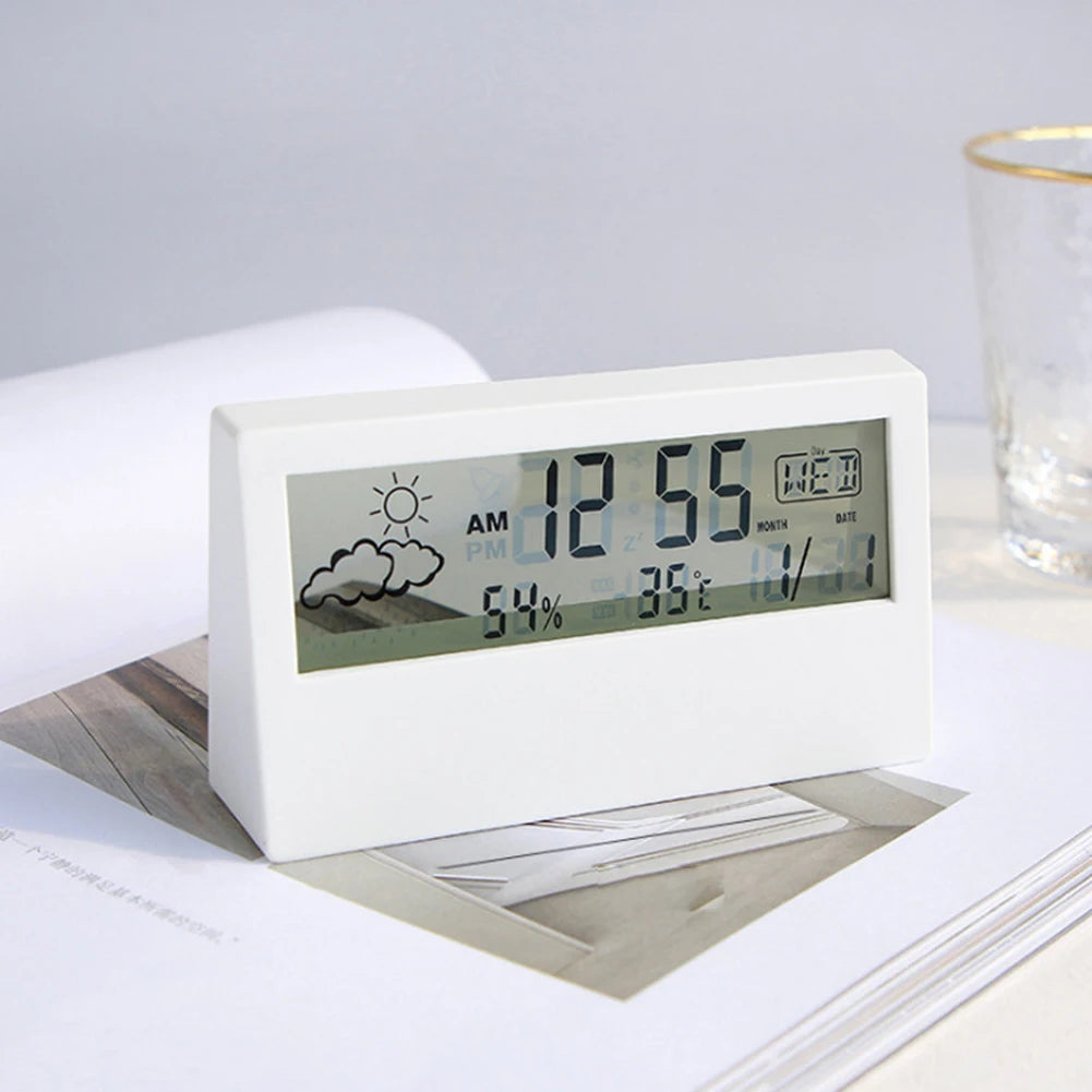 Retro Electronic Alarm Clock with Weather Display