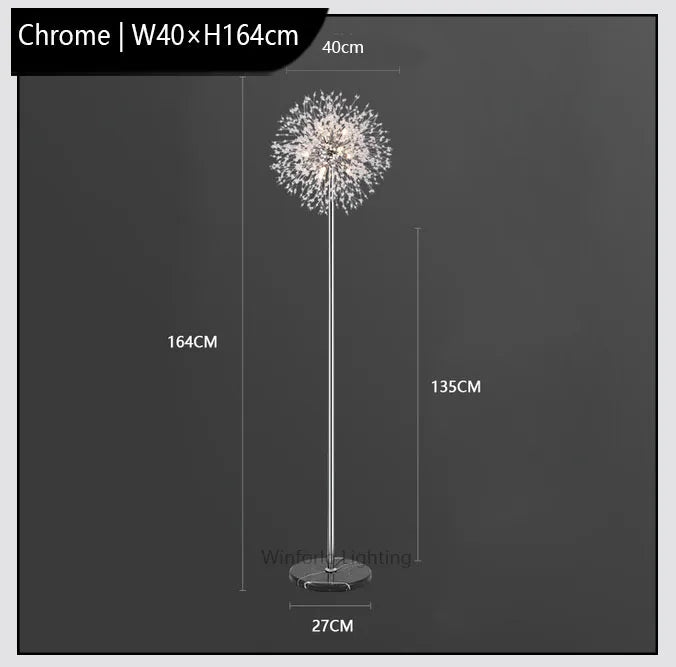 2024 Modern Luxury LED Dandelion Floor Lamp  in Gold