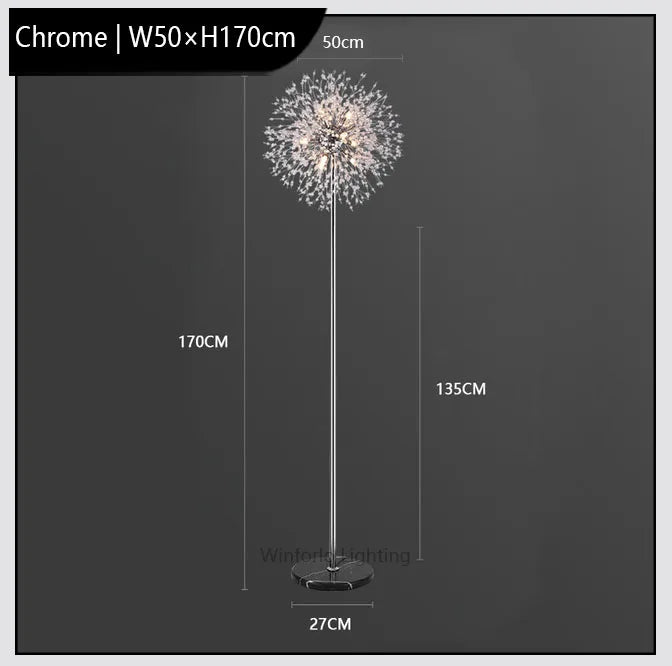 2024 Modern Luxury LED Dandelion Floor Lamp  in Gold