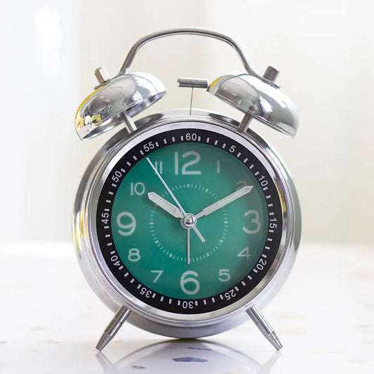 Vintage Metal Bell Alarm Clock for Heavy Sleepers