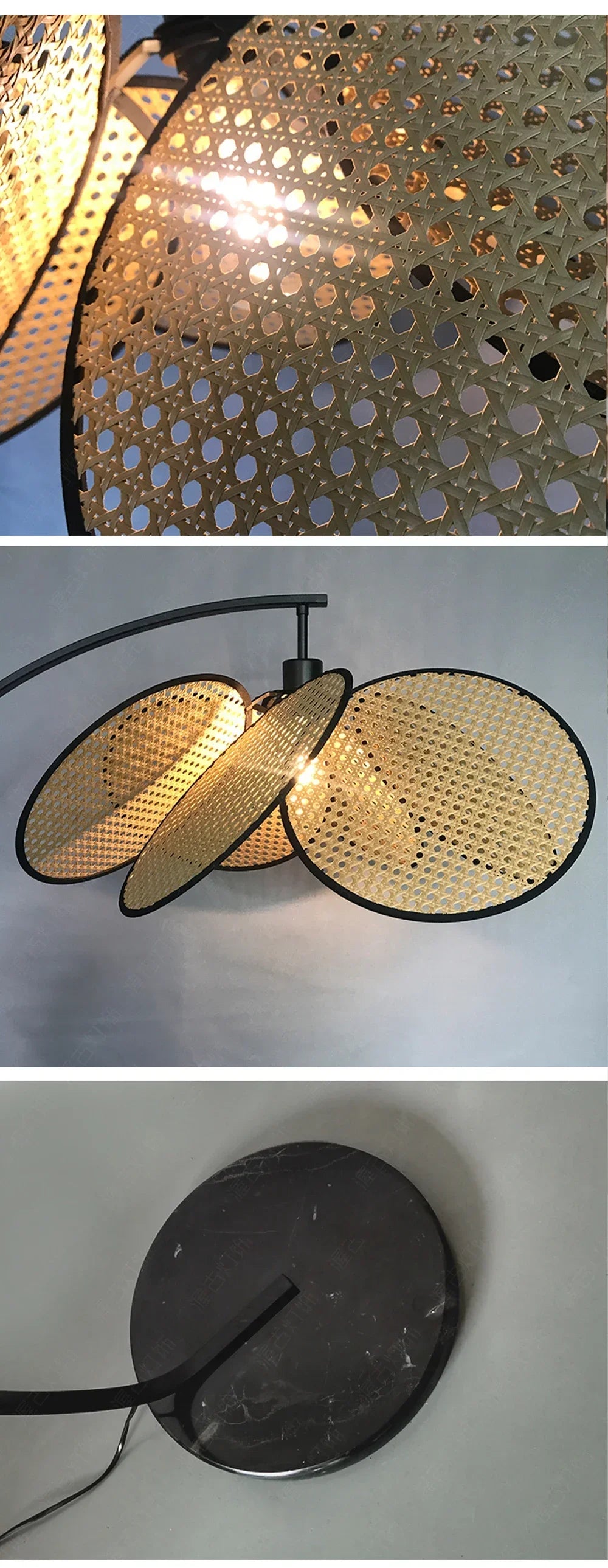 Flowr Shape LED Lighting Floor Lamps - Rattan petals