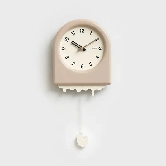 Aesthetic Digital Wall Clock with Swinging Pendulum