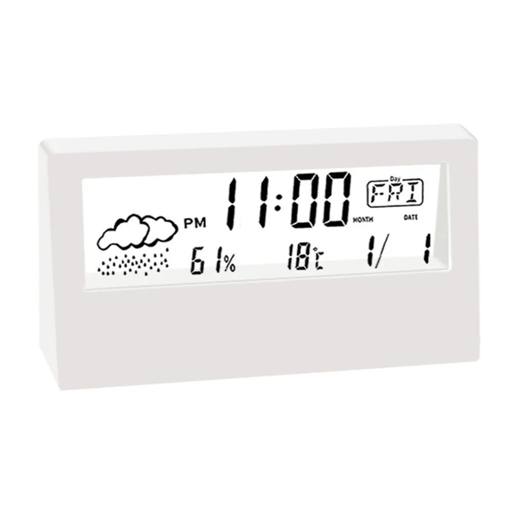 Retro Electronic Alarm Clock with Weather Display