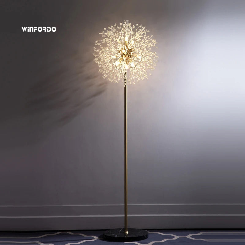 2024 Modern Luxury LED Dandelion Floor Lamp  in Gold