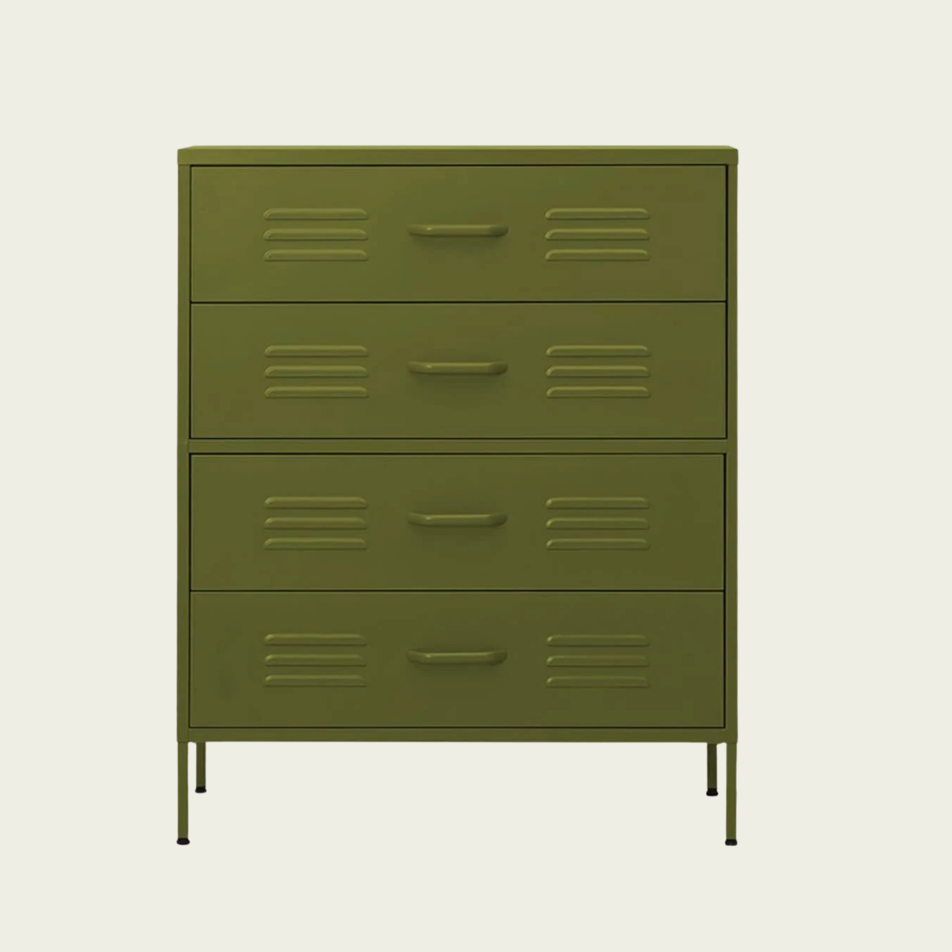 Chest of Drawers Olive Green 31.5"x13.8"x40" Steel