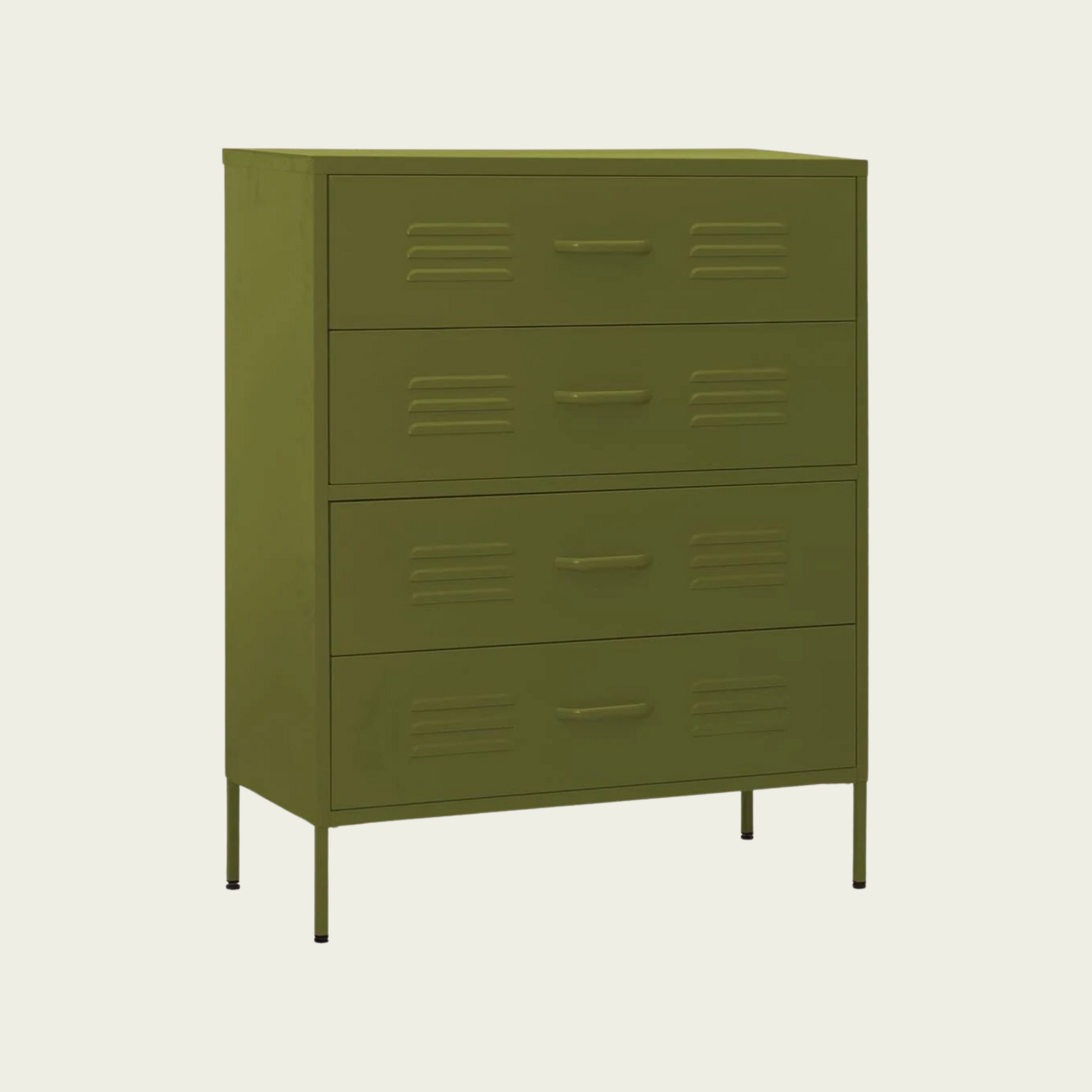 Chest of Drawers Olive Green 31.5"x13.8"x40" Steel