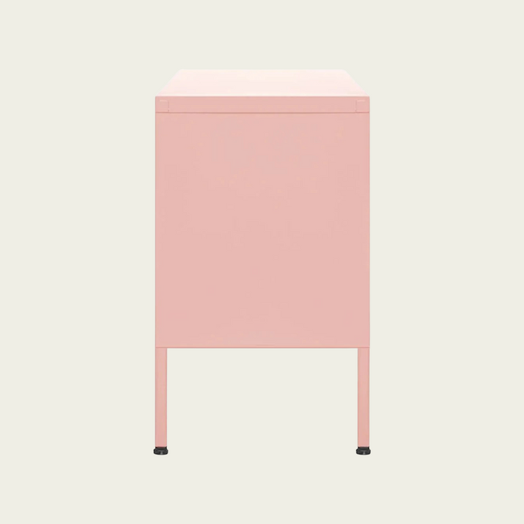 Vintage Steel TV Stand | Pink finish 41.3"x13.8"x19.7" 
