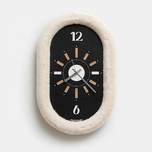 Retro Plush Countour Wall Clock