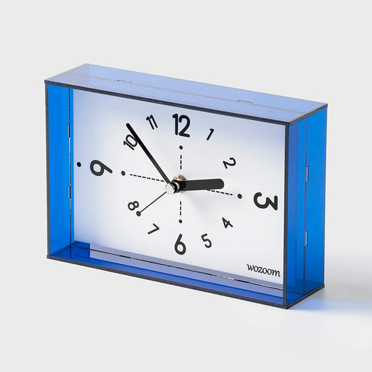 Retro Blue Acrylic Desk Clock