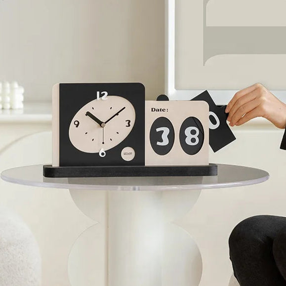 Modern Esthetic Double Clock Date Plate