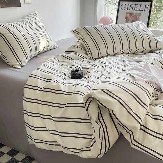 Retro Microfibor Bedding Sets  Bi-color