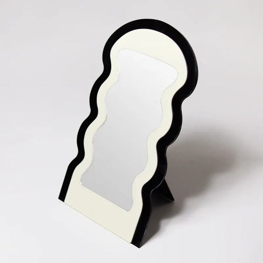 Vanity  Stand Acrylic Mirror - Black & White