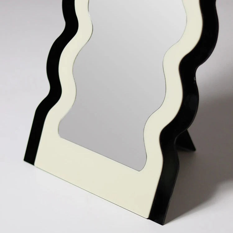 Vanity  Stand Acrylic Mirror - Black & White