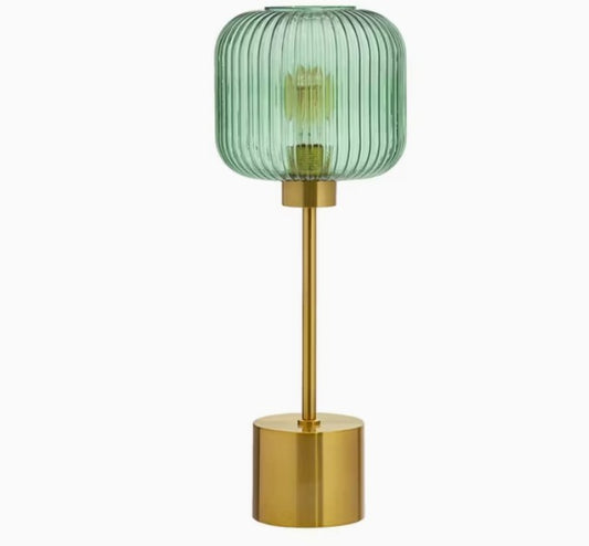 vintage colored glass lamp
