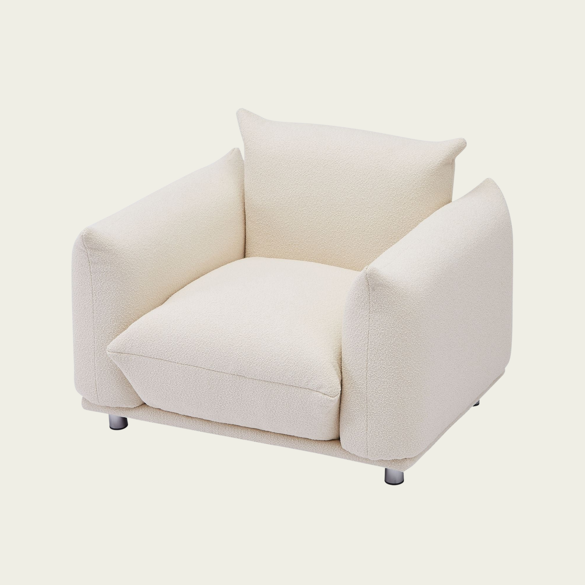 Sherpa Accent Chair Single Sofa 42"W Accent Chair for Bedroom Living room Apartment, Beige
