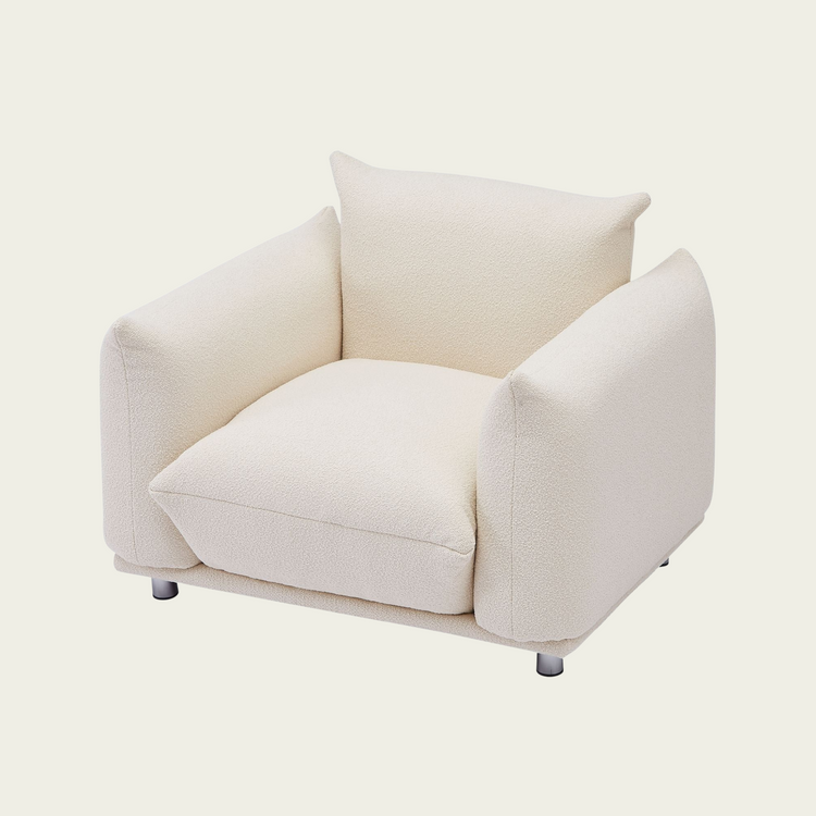 Sherpa Accent Chair Single Sofa 42"W Accent Chair for Bedroom Living room Apartment, Beige