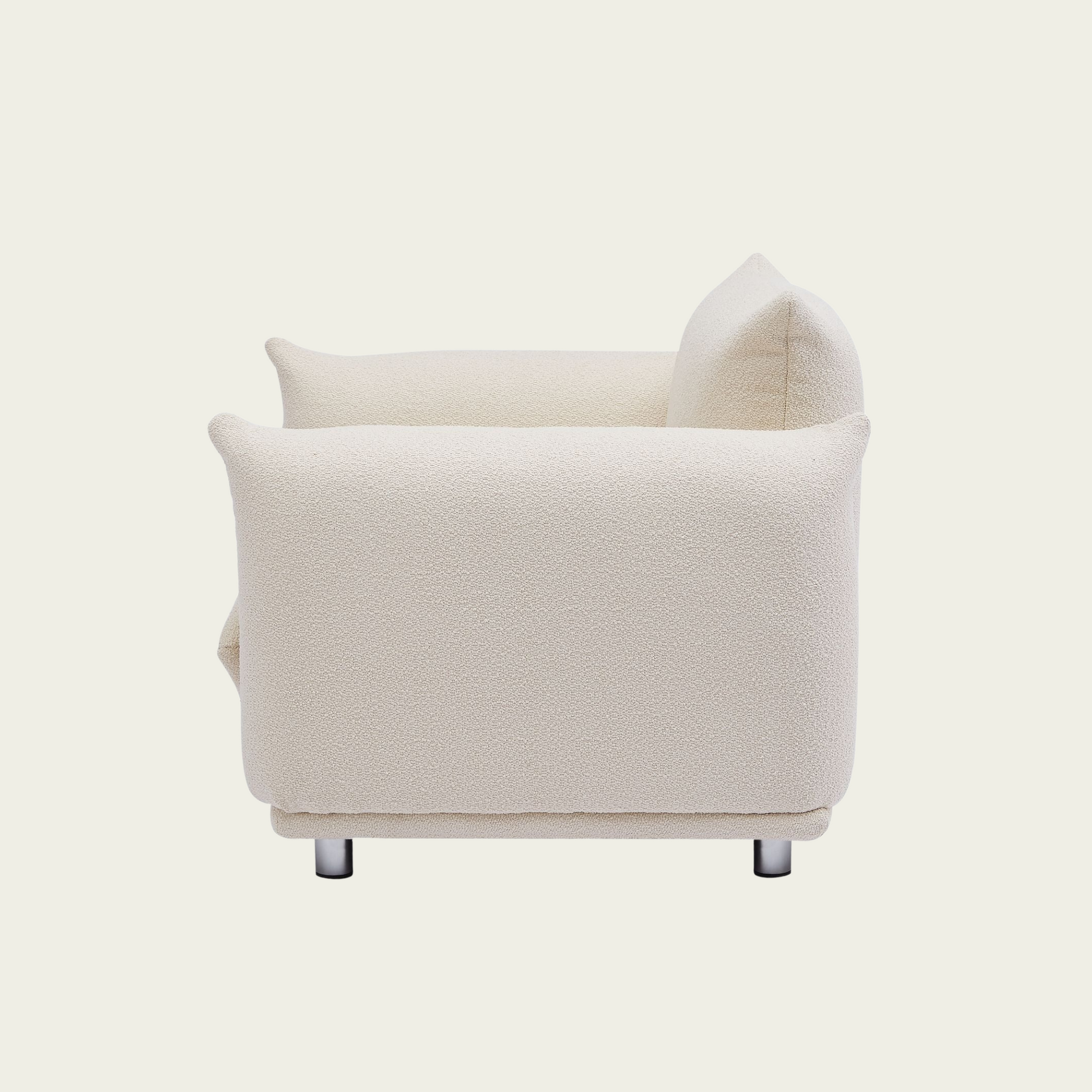 Sherpa Accent Chair Single Sofa 42"W Accent Chair for Bedroom Living room Apartment, Beige