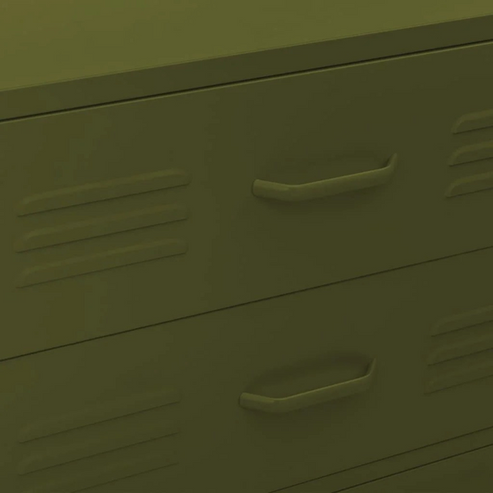 Chest of Drawers Olive Green 31.5"x13.8"x40" Steel